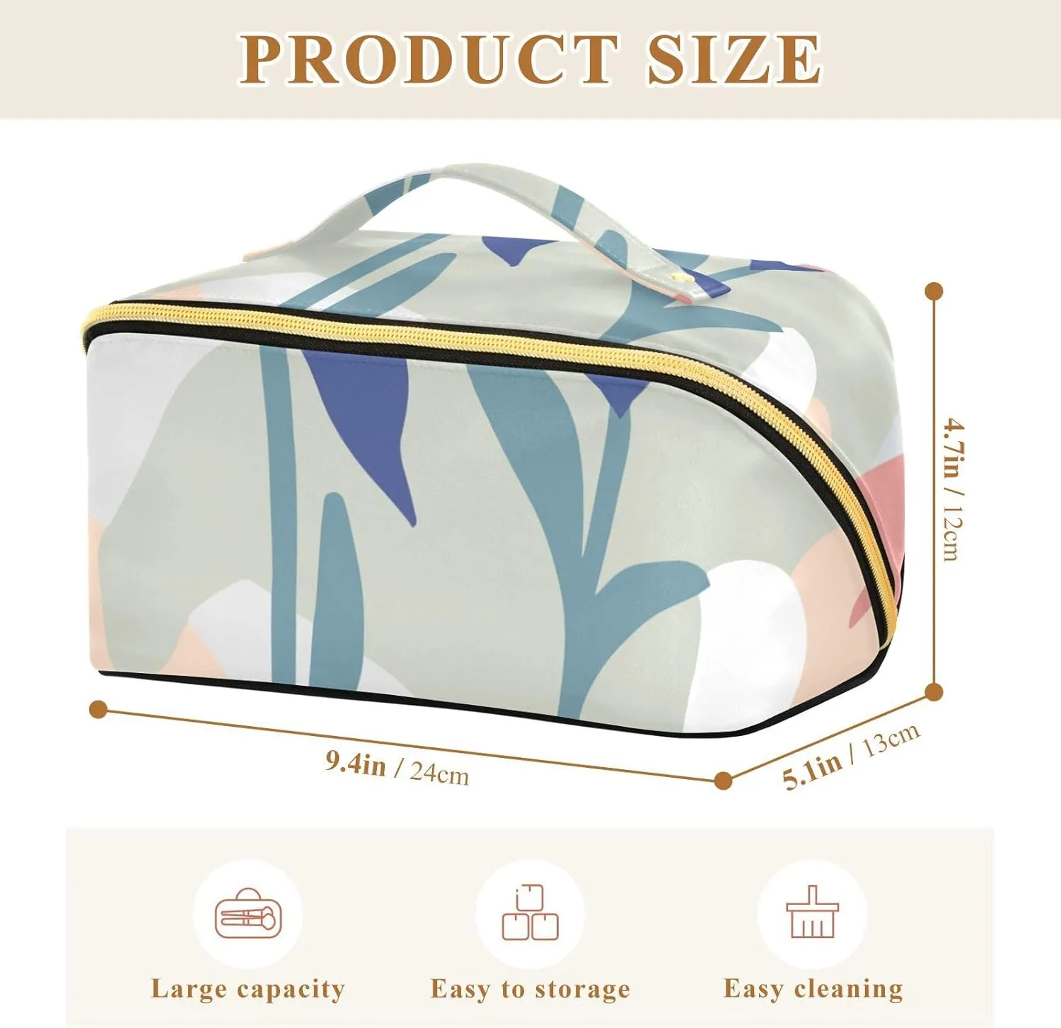 Spacious Rhombus Cosmetic Bag for Women Large Capacity Makeup Bag for Travel and Daily Use