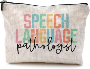 Speech Language Pathologist Gifts Makeup Bag for Women, SLP Gifts for Speech Language Pathologist, Speech Therapist Gifts, LP Appreciation Gifts, Speech Therapy Makeup Cosmetic Bag for Purse