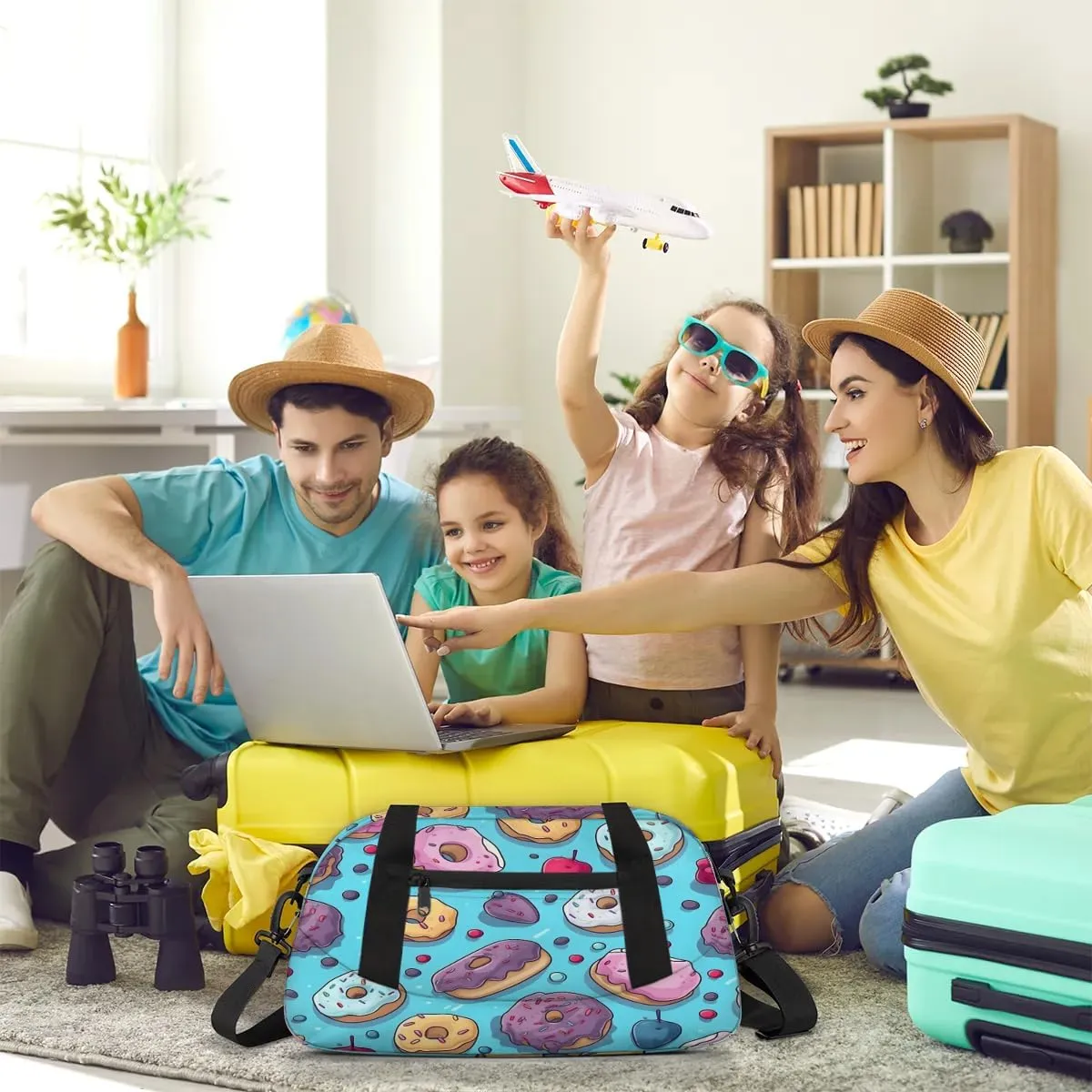 Sport Duffel Bag Delicious Donut Kids Gym Bag Weekender Overnight Bags for Boys Girls Teens Carry On Workout Travel Bag