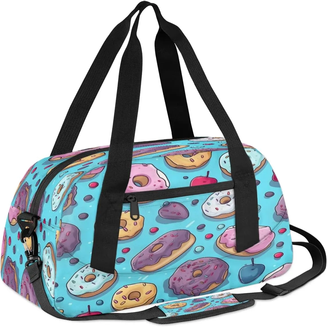 Sport Duffel Bag Delicious Donut Kids Gym Bag Weekender Overnight Bags for Boys Girls Teens Carry On Workout Travel Bag