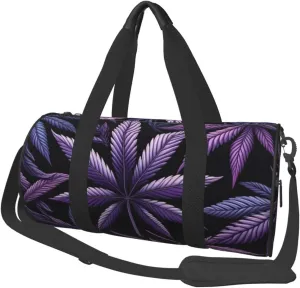 Sports Duffel Bag Cannabis-Leaf-Marijuana Foldable Travel Tote Bag Weekender Sleepover Carry On Bag