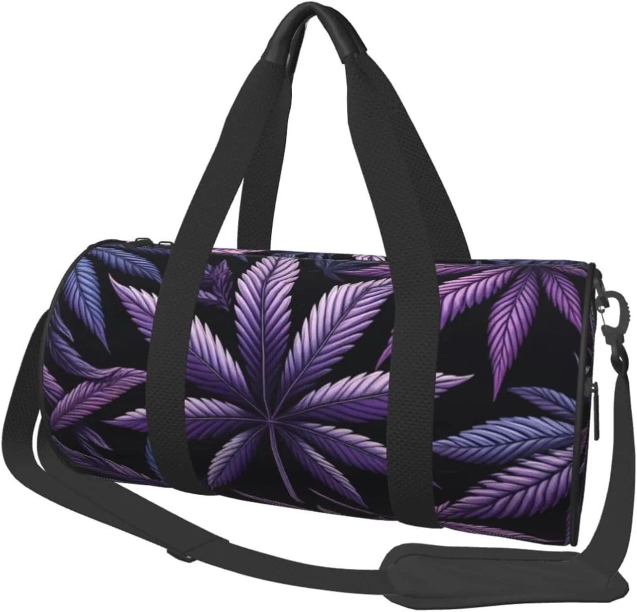 Sports Duffel Bag Cannabis-Leaf-Marijuana Foldable Travel Tote Bag Weekender Sleepover Carry On Bag