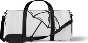 Sports Gym Bag for Women and Men Waterproof Hand Drawn Beach Umbrella Icon Design Duffel Bag Lightweight Carryon Traveling Boarding Gripsack