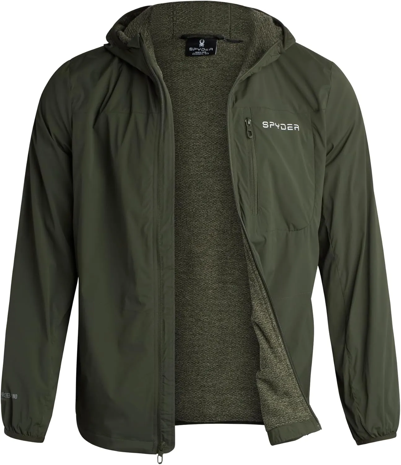 Spyder Mens Rain Jacket - Wind & Water Resistant Hooded Lightweight Rain Coats for Travel and Golf (Sizes: S-L)