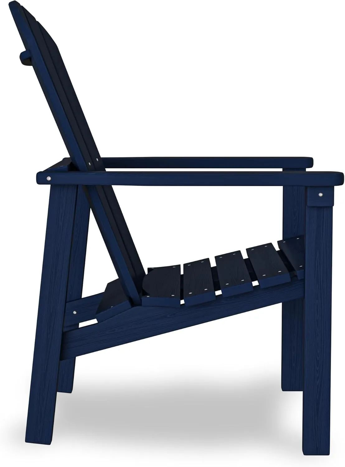 Stackable Adirondack Chair - All-Weather HDPE Outdoor Patio Chair - Durable and Space -Saving Design for Easy Storage - Ideal for Porch, Lawn, or Garden-Navy