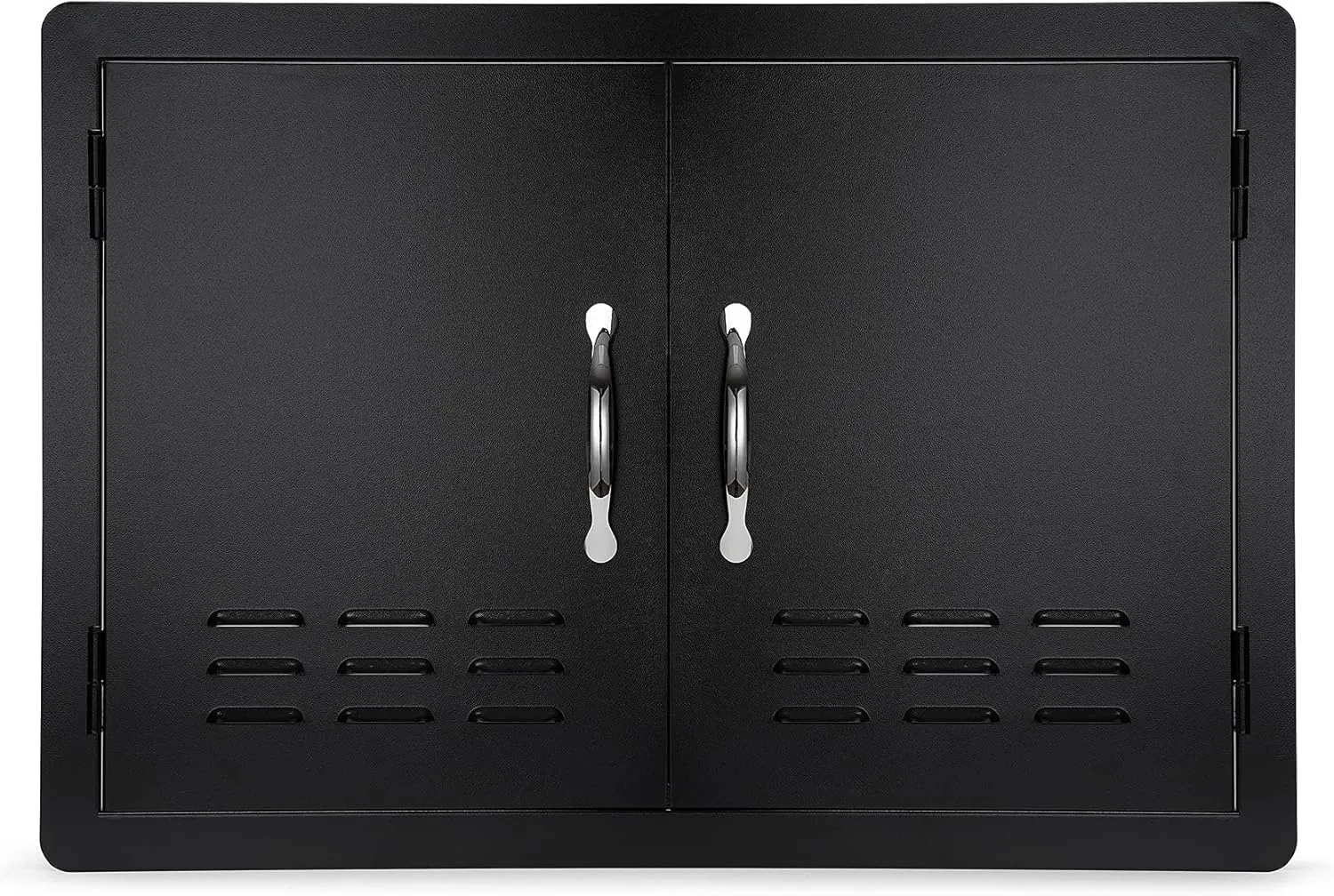 Stanbroil Outdoor Kitchen Doors BBQ Access Door 30" W x 21" H - Wall Construction Double Door Flush Mount for BBQ Island, Grilling Station, Outside Cabinet - Black
