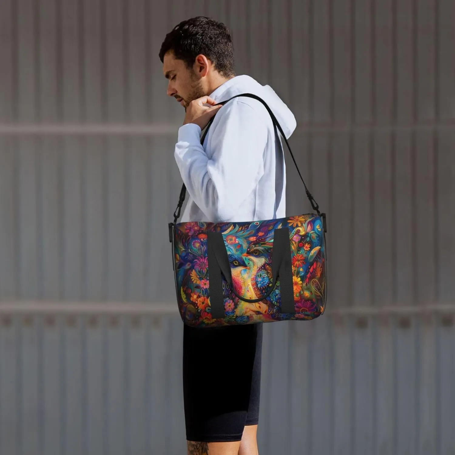 stunning beautiful birds print Travel Duffel Bag, Sports Tote Gym Bag, Swim Pool Bag Large Shoulder Tote Bag for Beach Weekender
