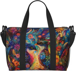 stunning beautiful birds print Travel Duffel Bag, Sports Tote Gym Bag, Swim Pool Bag Large Shoulder Tote Bag for Beach Weekender