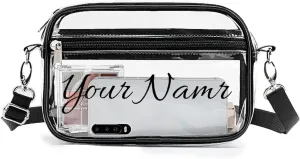 Stylish Clear Crossbody Bag - PVC Transparent Messenger Bag with Adjustable Strap for Work, Travel and Daily Use