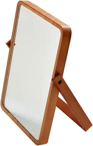 Stylish Makeup Mirror Wooden Desk Mirror Fashion Cosmetic Large Decor Home Salon