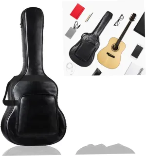 SUPVOX 41 Inch Acoustic Guitar Bag Black Bag Double Shoulder Straps Guitar Case Hardshell Oxford Fabric Water Resistant Easy to Carry Stringed Instruments Package