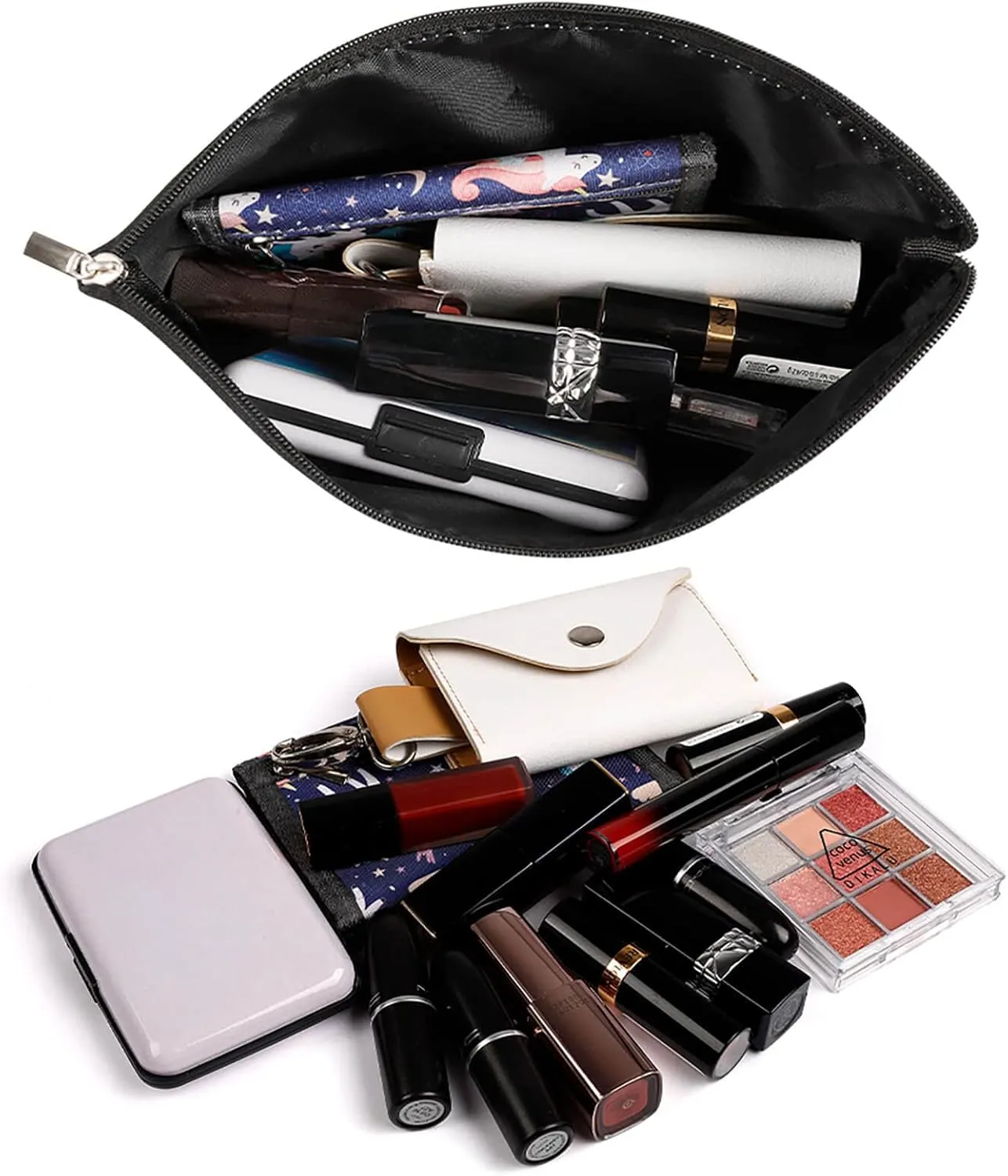 Syria Flag Compact Makeup Organizer Travel Cosmetic Bag for Women