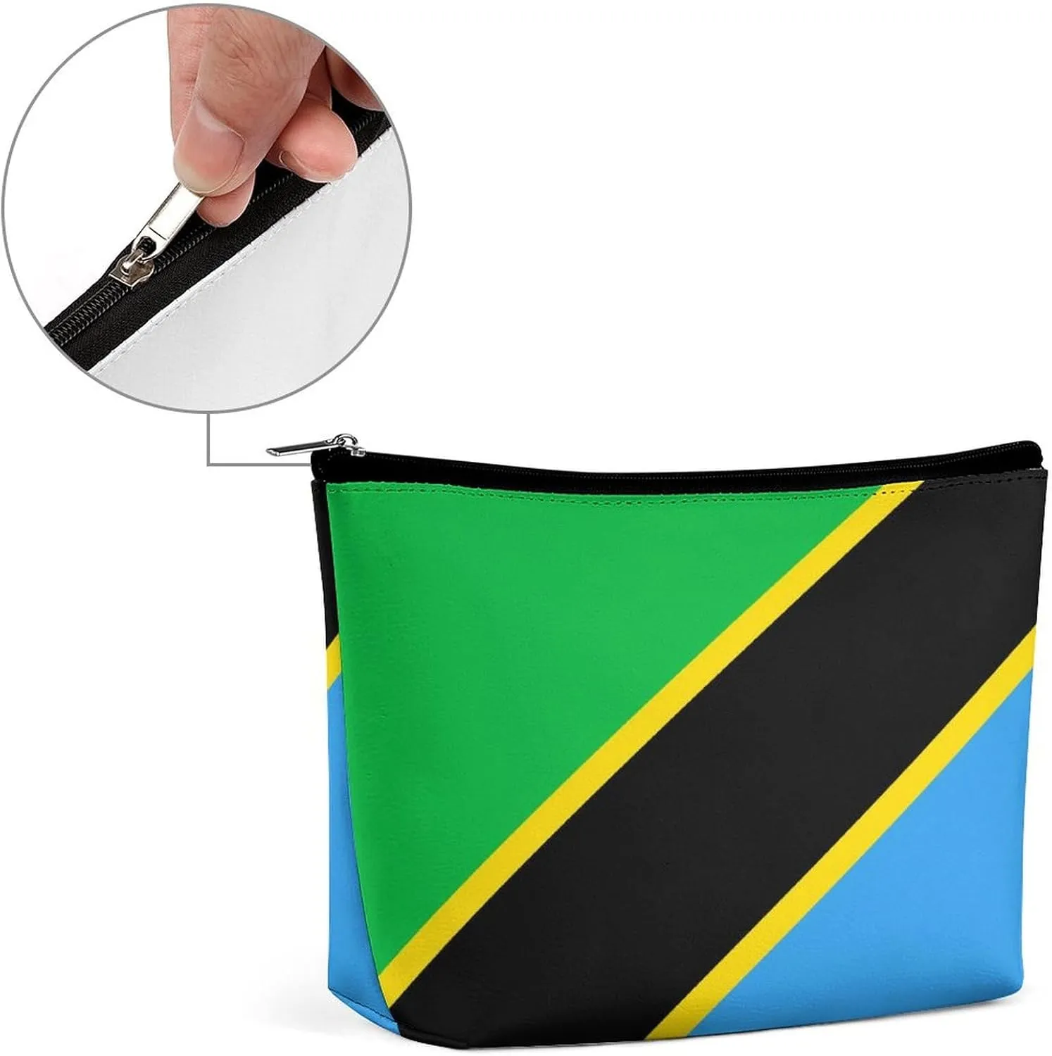 Tanzania Flag Portable Travel Makeup Bag Cosmetic Organizer for Purse
