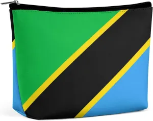 Tanzania Flag Portable Travel Makeup Bag Cosmetic Organizer for Purse