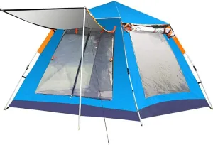 Tent Family Outdoor Camping Sunscreen and Rainproof Fully Automatic Double Suitable for 3/4/5/6/7/8 People for Hiking and Camping