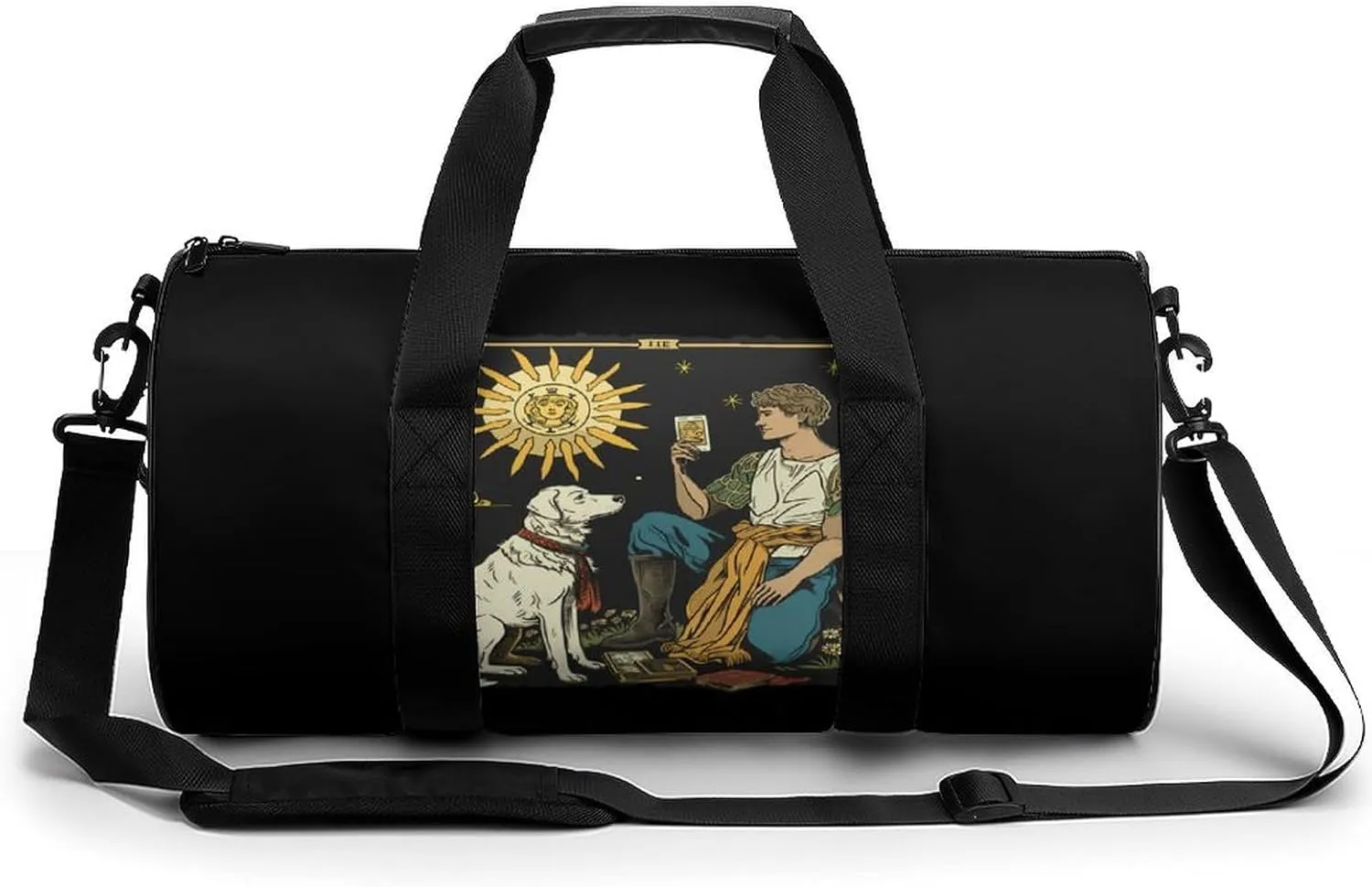 The Fool Major Arcana Tarot Mystical Witchy Gym Bag Workout Sports Bag Lightweight Tote Duffel Bag Travel Weekender Bag for Women Men