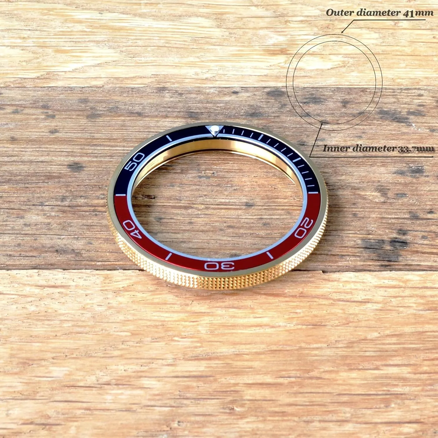 The Thorn Vostok Custom Gold Bezel for Amphibia & Komandirskie Stainless Steel Replacement Bezel Amphibia   Aluminium Insert