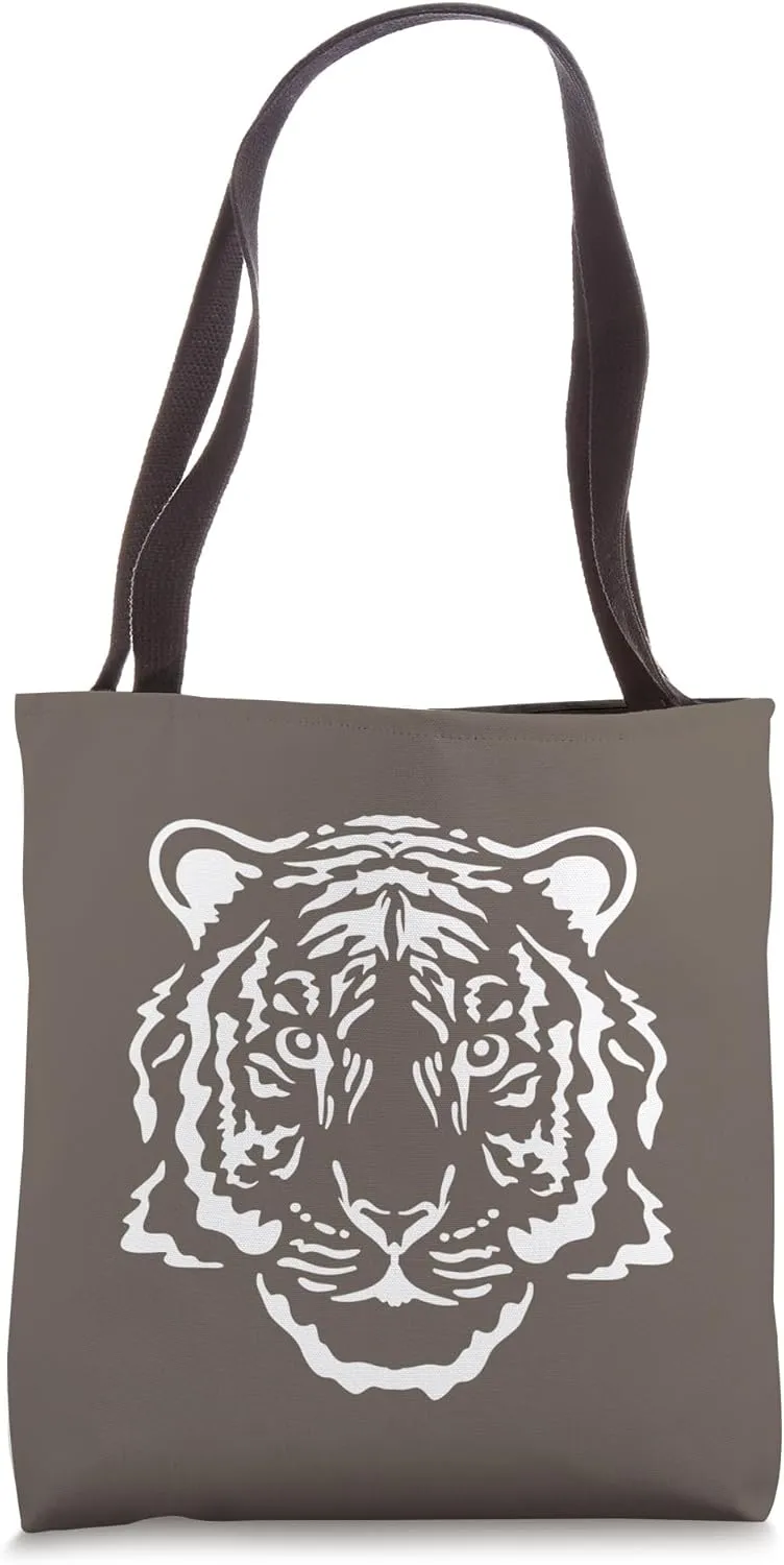 Tiger Large Cat Predatory Cat Tiger Head Tote Bag