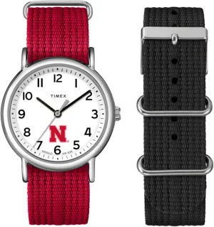 Timex Unisex Weekender Box Set 38mm Watch - Nebraska Cornhuskers