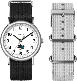 Timex Unisex Weekender Box Set 38mm Watch - San Jose Sharks