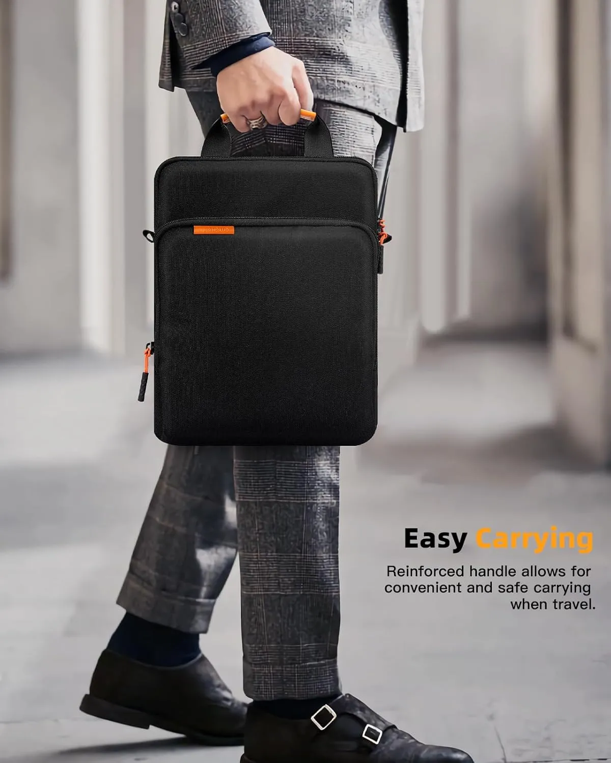 TiMOVO 11 Inch Tablet Shoulder Bag for iPad 10th Gen. 10.9", iPad 9th/8th/7th Gen. 10.2", iPad Air 11/Air 5th/4th Gen. 10.9",Galaxy Tab A9 /A9 Plus 11",360ｰ Protection Tablet Sleeve with Handle, Black