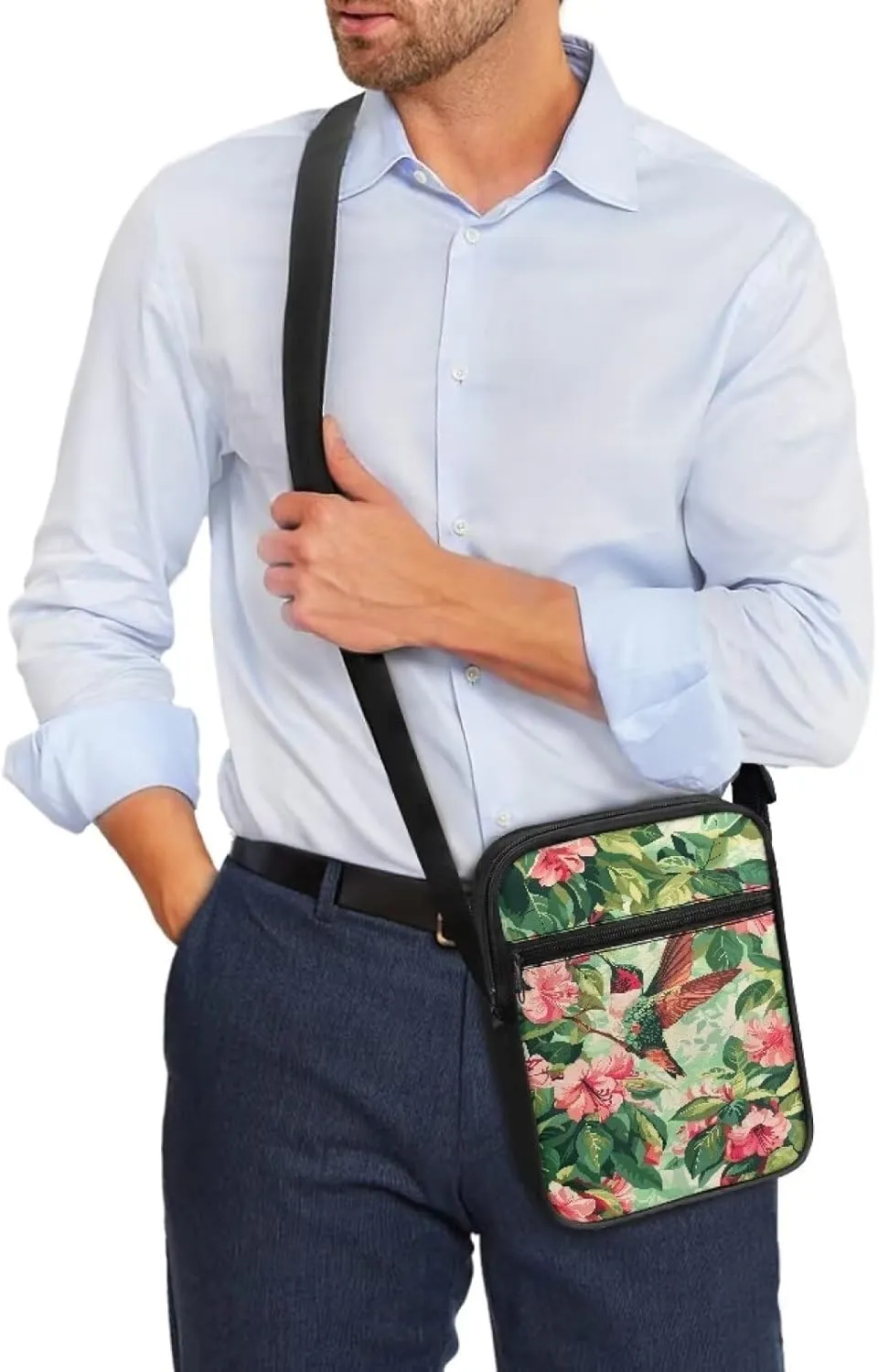 TODIYADDU Fashion Sling Bag for Women Crossbody Purse Messenger Bag with Front Pocket Portable Chest Bag Small Shoulder Bag