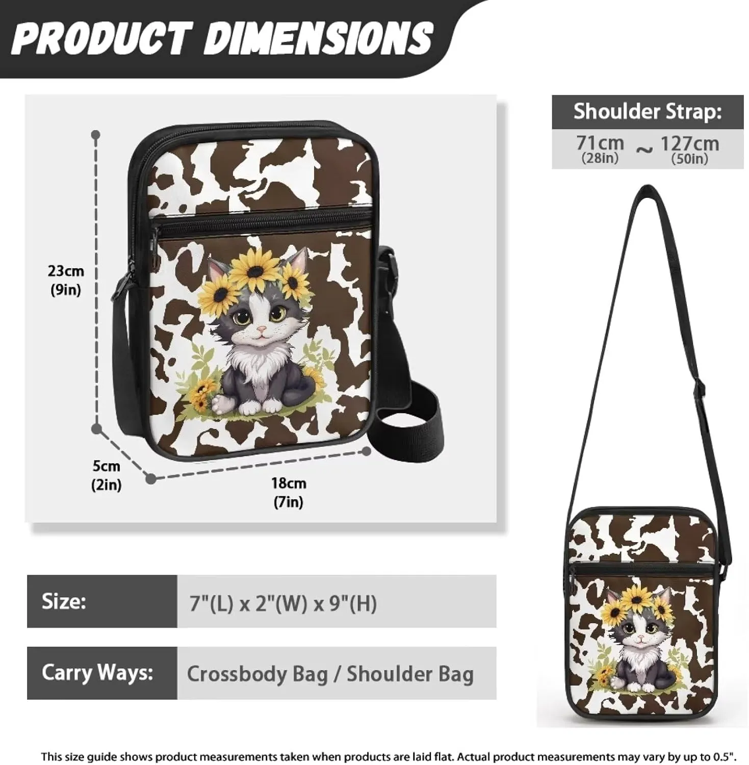 TODIYADDU Lightweight Crossbody Sling Bag Mini Messenger Shoulder Handbag Wallet Small Purses for Women Trendy Chest Bag