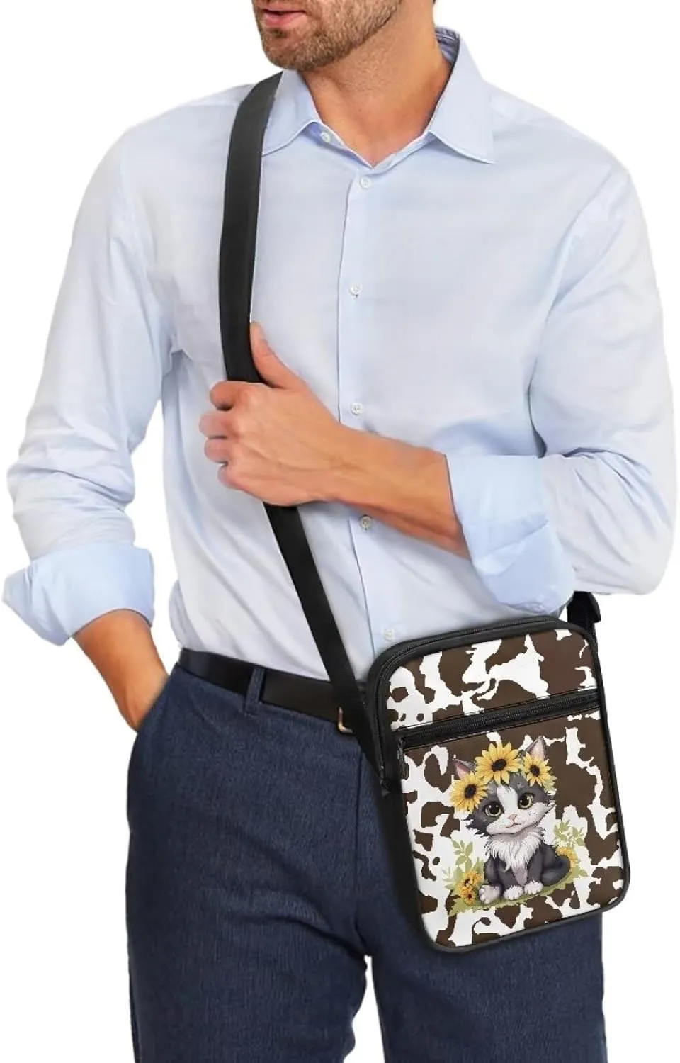 TODIYADDU Lightweight Crossbody Sling Bag Mini Messenger Shoulder Handbag Wallet Small Purses for Women Trendy Chest Bag