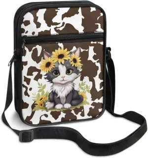 TODIYADDU Lightweight Crossbody Sling Bag Mini Messenger Shoulder Handbag Wallet Small Purses for Women Trendy Chest Bag