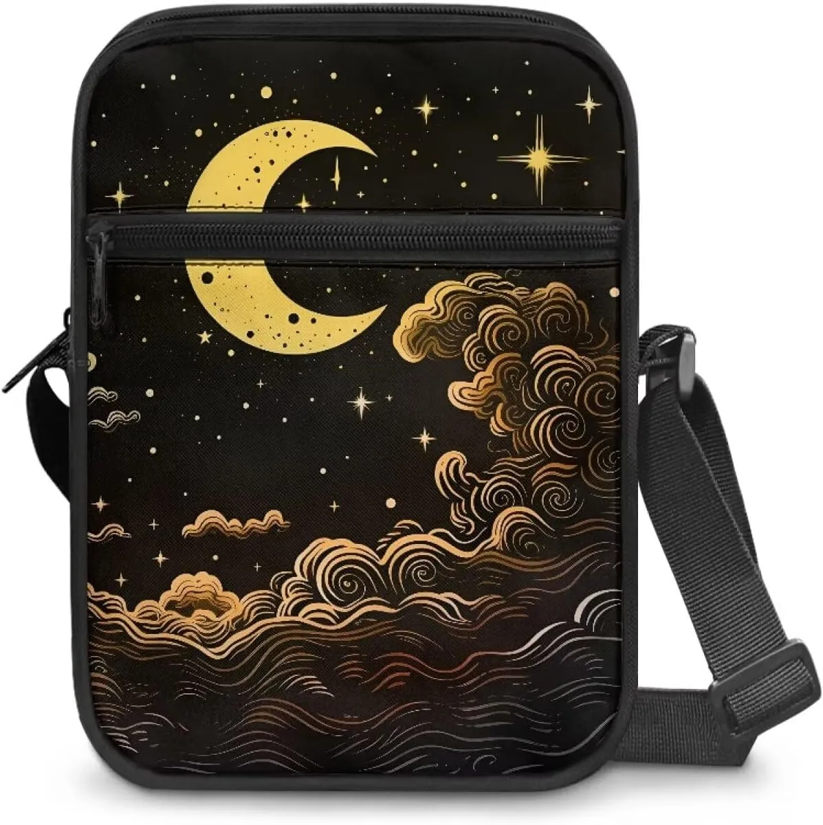 TODIYADDU Messenger Bag for Women Men Mini Shoulder Bag with Adjustable Straps Trendy Crossbody Sling Bag for Cell Phone Keys