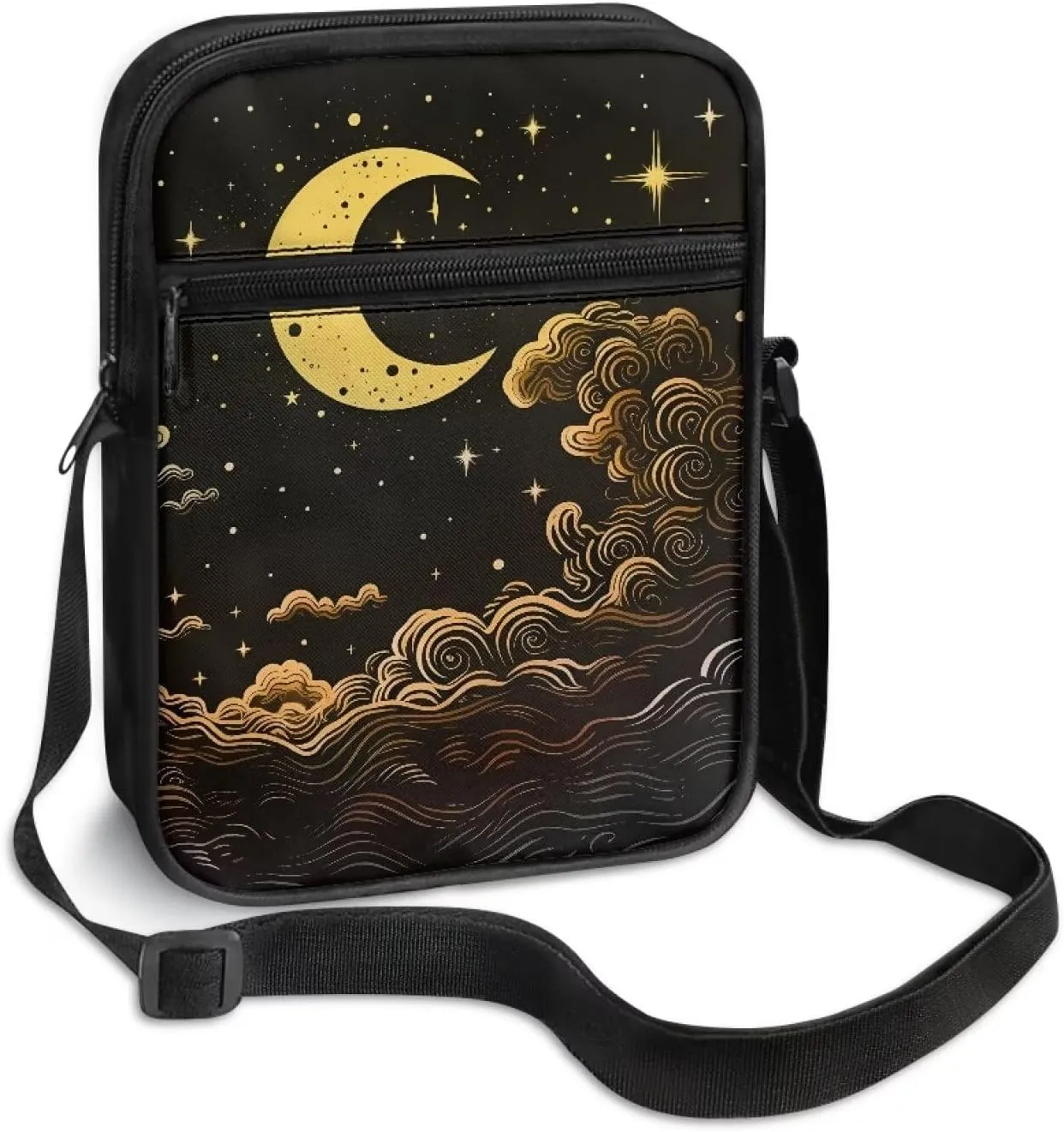 TODIYADDU Messenger Bag for Women Men Mini Shoulder Bag with Adjustable Straps Trendy Crossbody Sling Bag for Cell Phone Keys