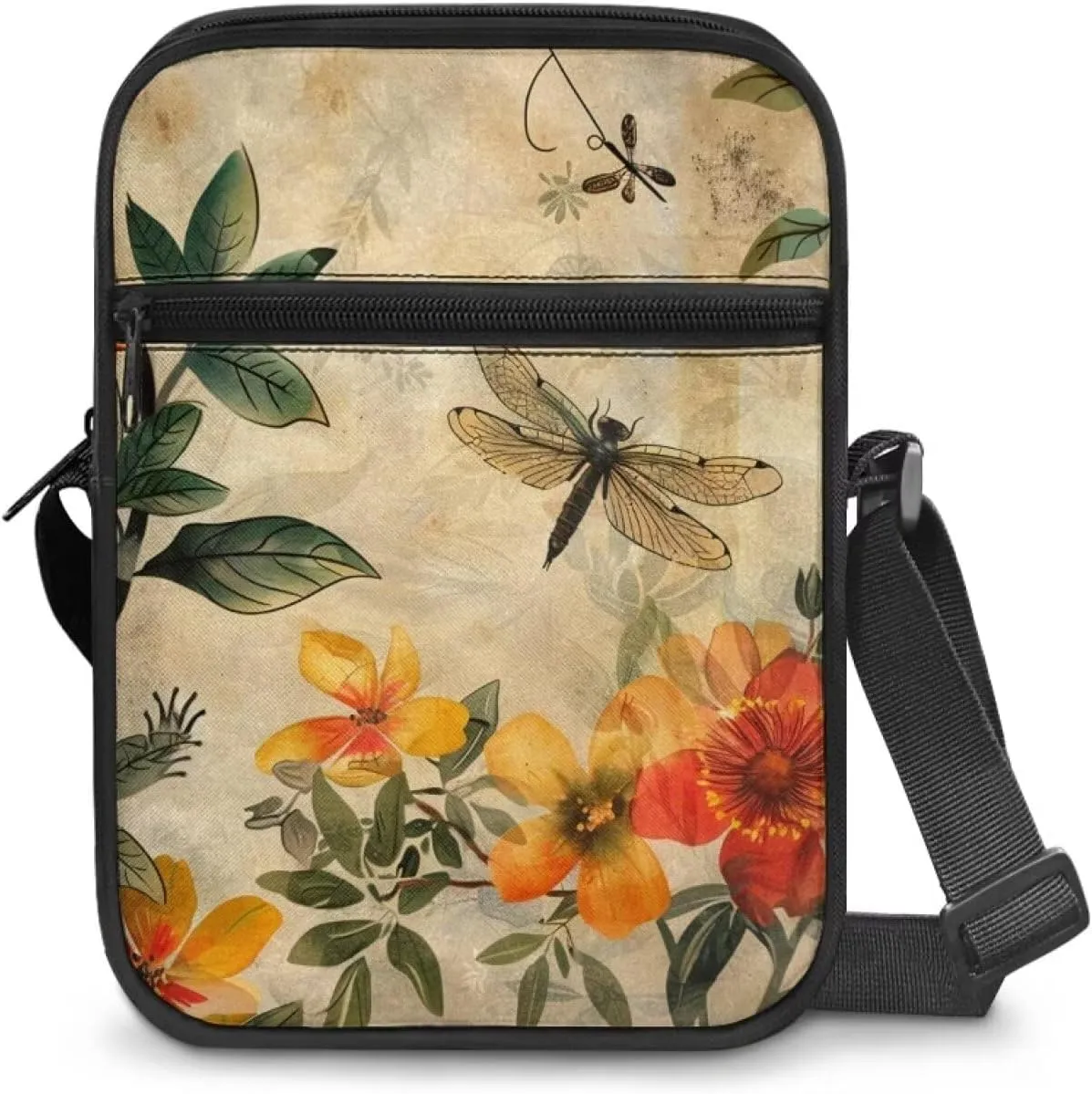 TODIYADDU Messenger Bag for Women Men Mini Shoulder Bag with Adjustable Straps Trendy Crossbody Sling Bag for Cell Phone Keys