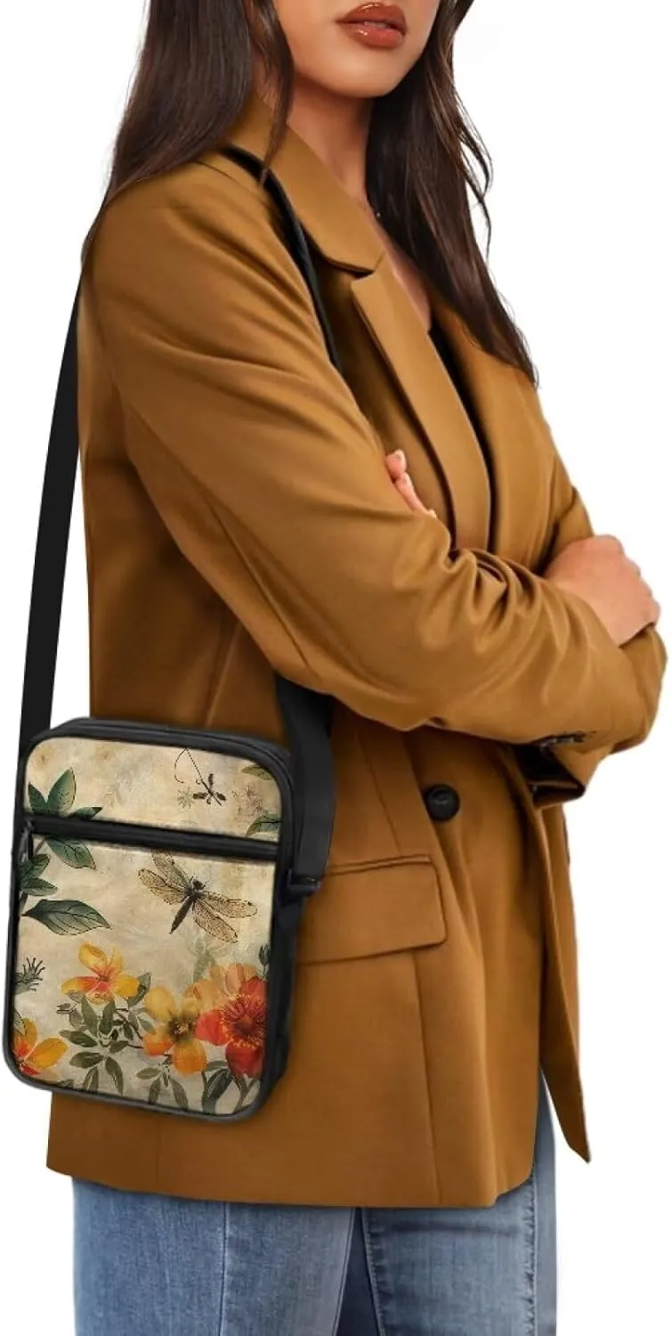 TODIYADDU Messenger Bag for Women Men Mini Shoulder Bag with Adjustable Straps Trendy Crossbody Sling Bag for Cell Phone Keys