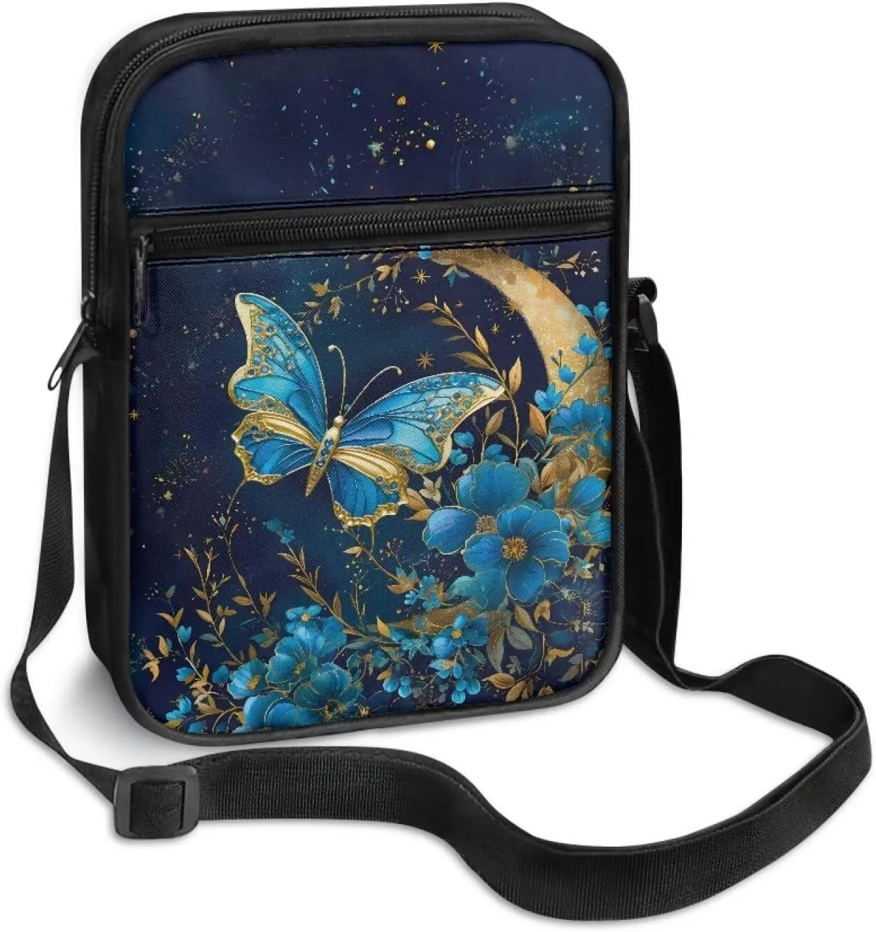 TODIYADDU Messenger Bag for Women Men Mini Shoulder Bag with Adjustable Straps Trendy Crossbody Sling Bag for Cell Phone Keys