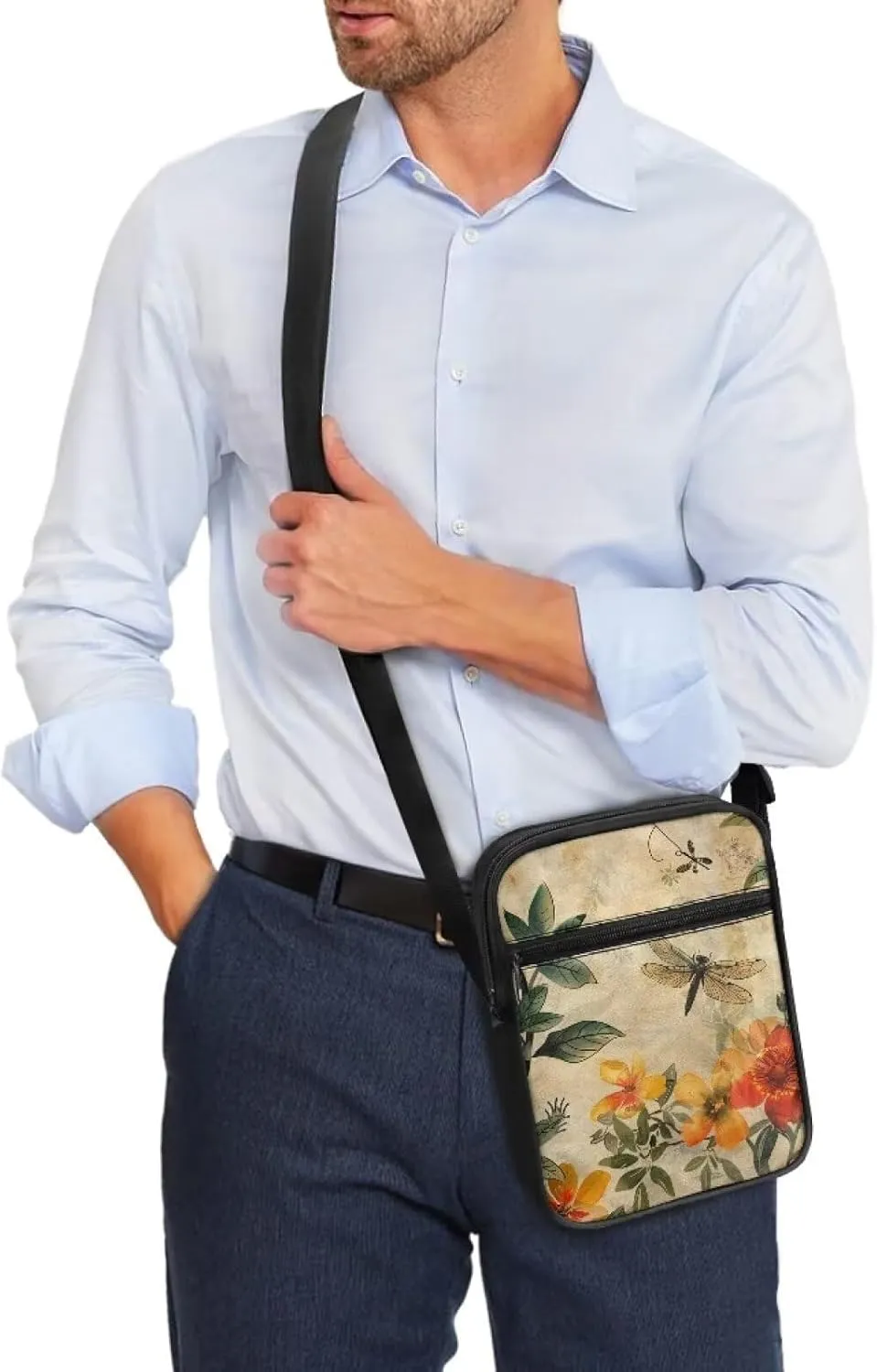 TODIYADDU Messenger Bag for Women Men Mini Shoulder Bag with Adjustable Straps Trendy Crossbody Sling Bag for Cell Phone Keys