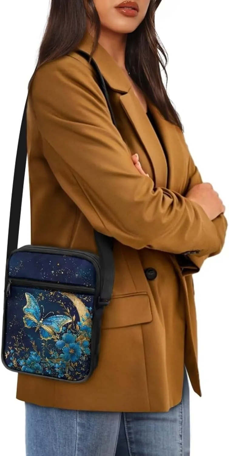 TODIYADDU Messenger Bag for Women Men Mini Shoulder Bag with Adjustable Straps Trendy Crossbody Sling Bag for Cell Phone Keys