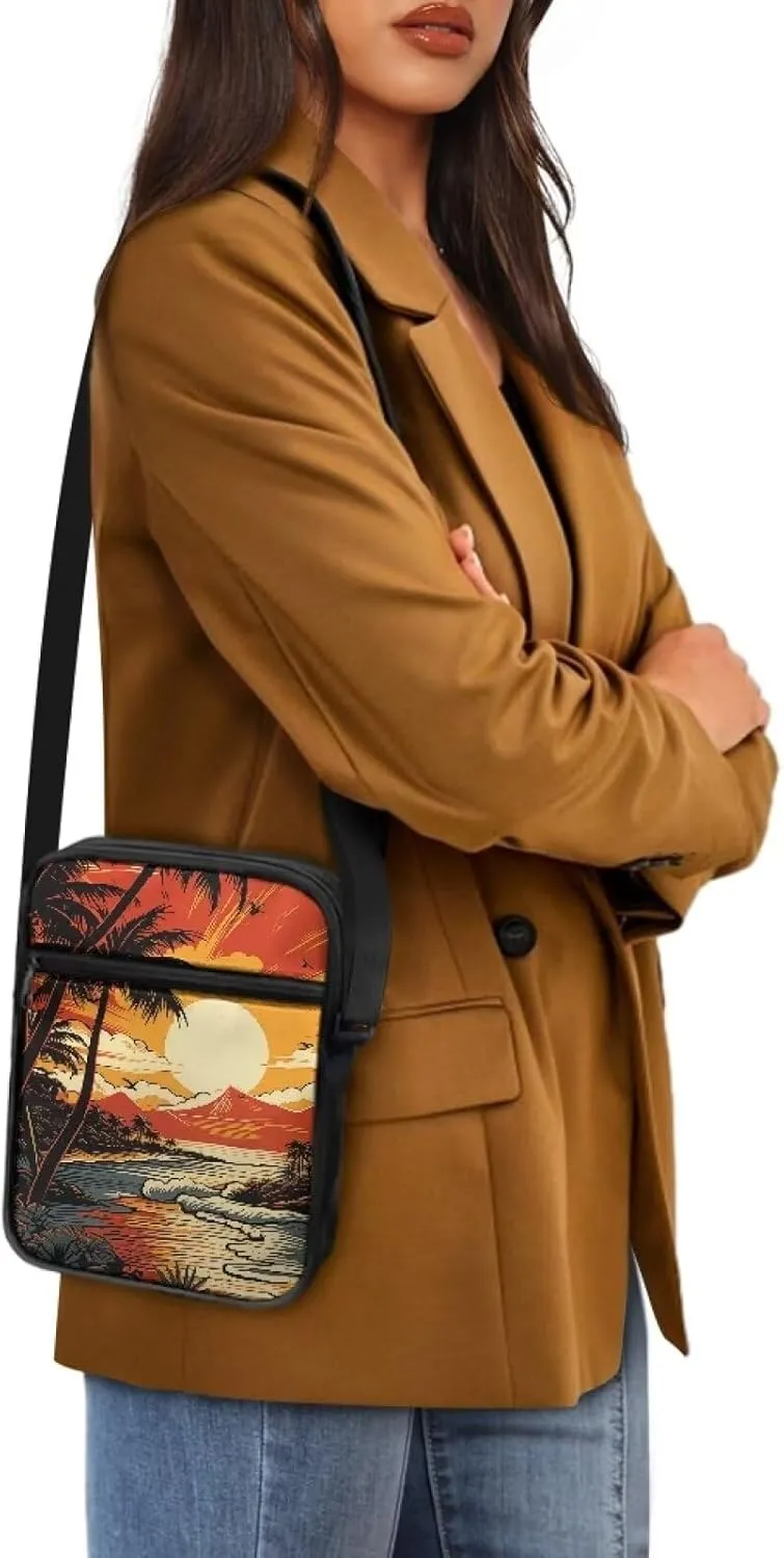 TODIYADDU Multifunctional Messenger Bag for Women Lightweight Sling Purse Chest Bag for Daily Use Portable Phone Bag Gifts