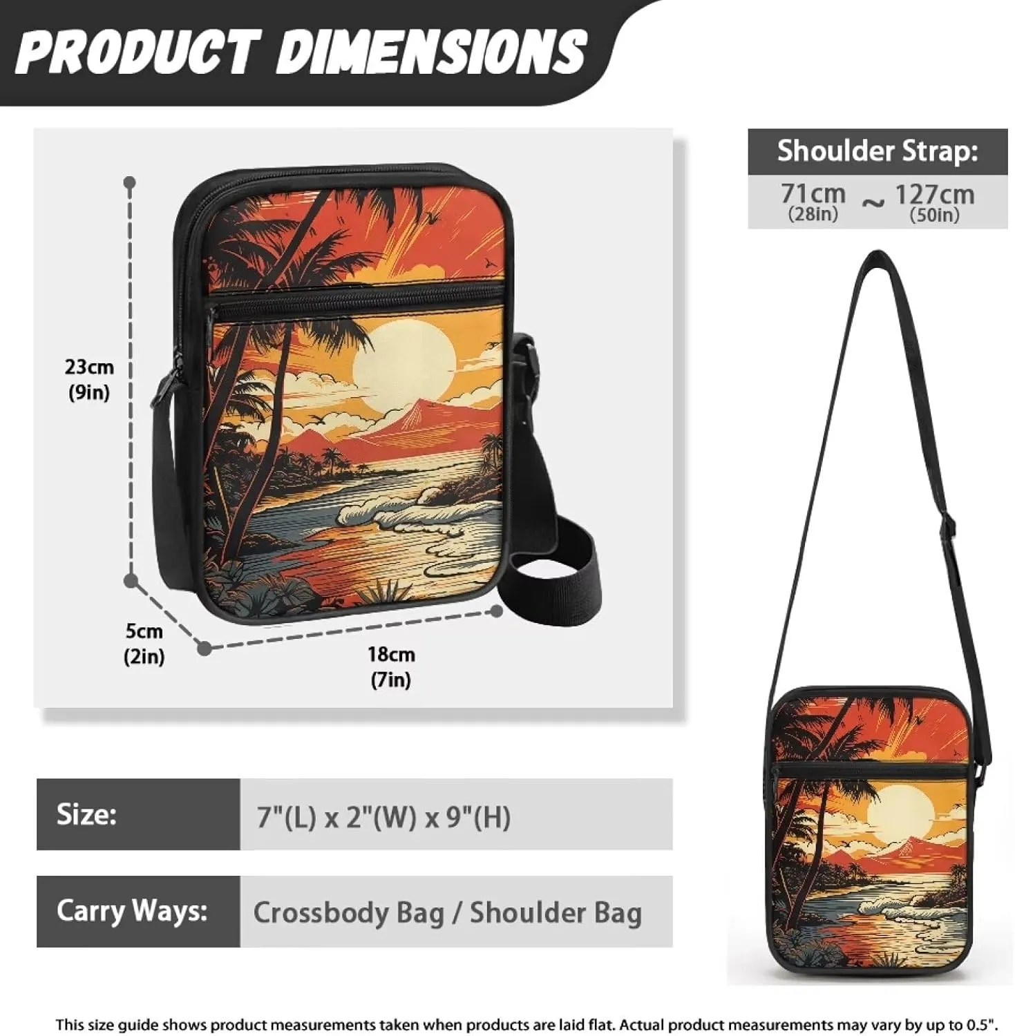TODIYADDU Multifunctional Messenger Bag for Women Lightweight Sling Purse Chest Bag for Daily Use Portable Phone Bag Gifts