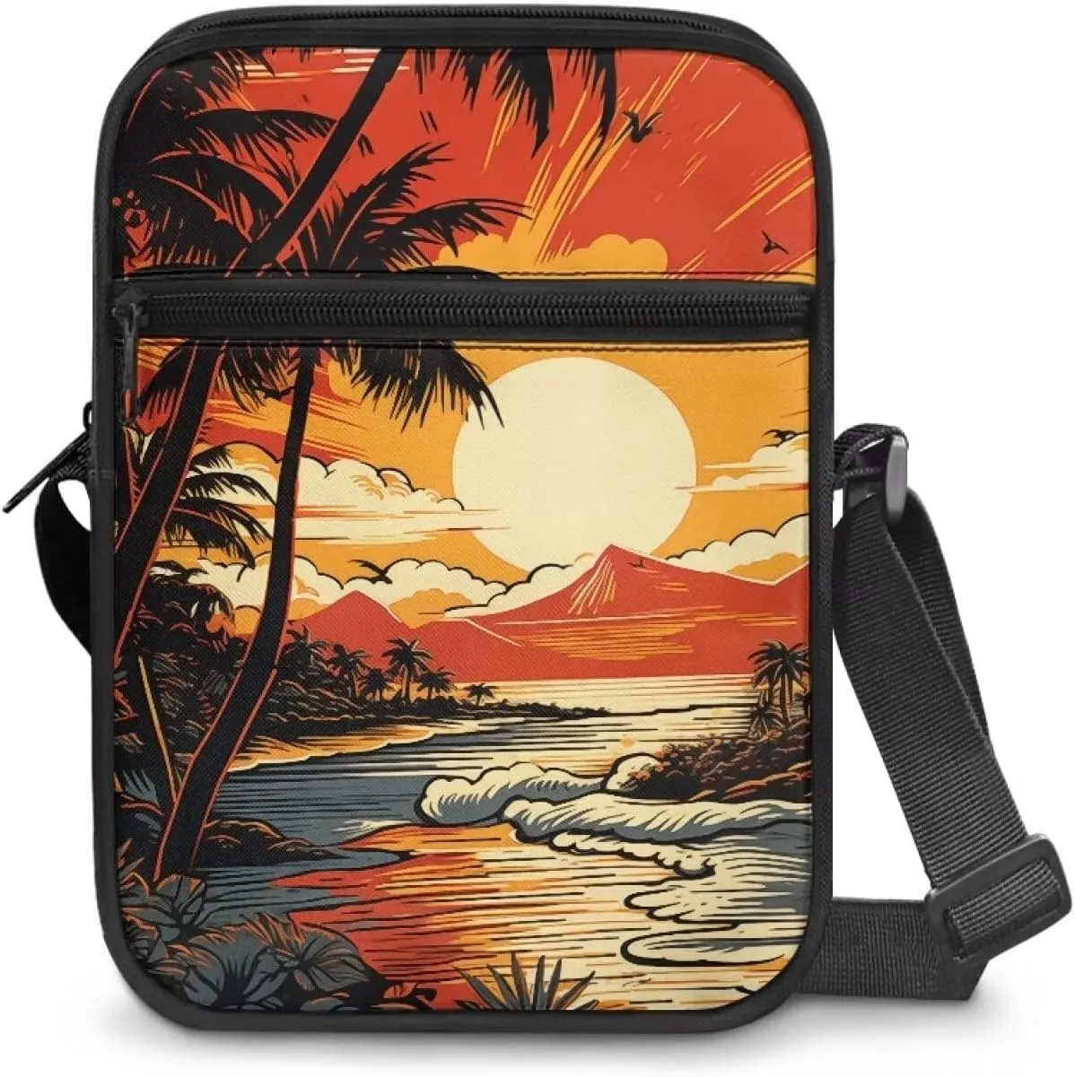 TODIYADDU Multifunctional Messenger Bag for Women Lightweight Sling Purse Chest Bag for Daily Use Portable Phone Bag Gifts