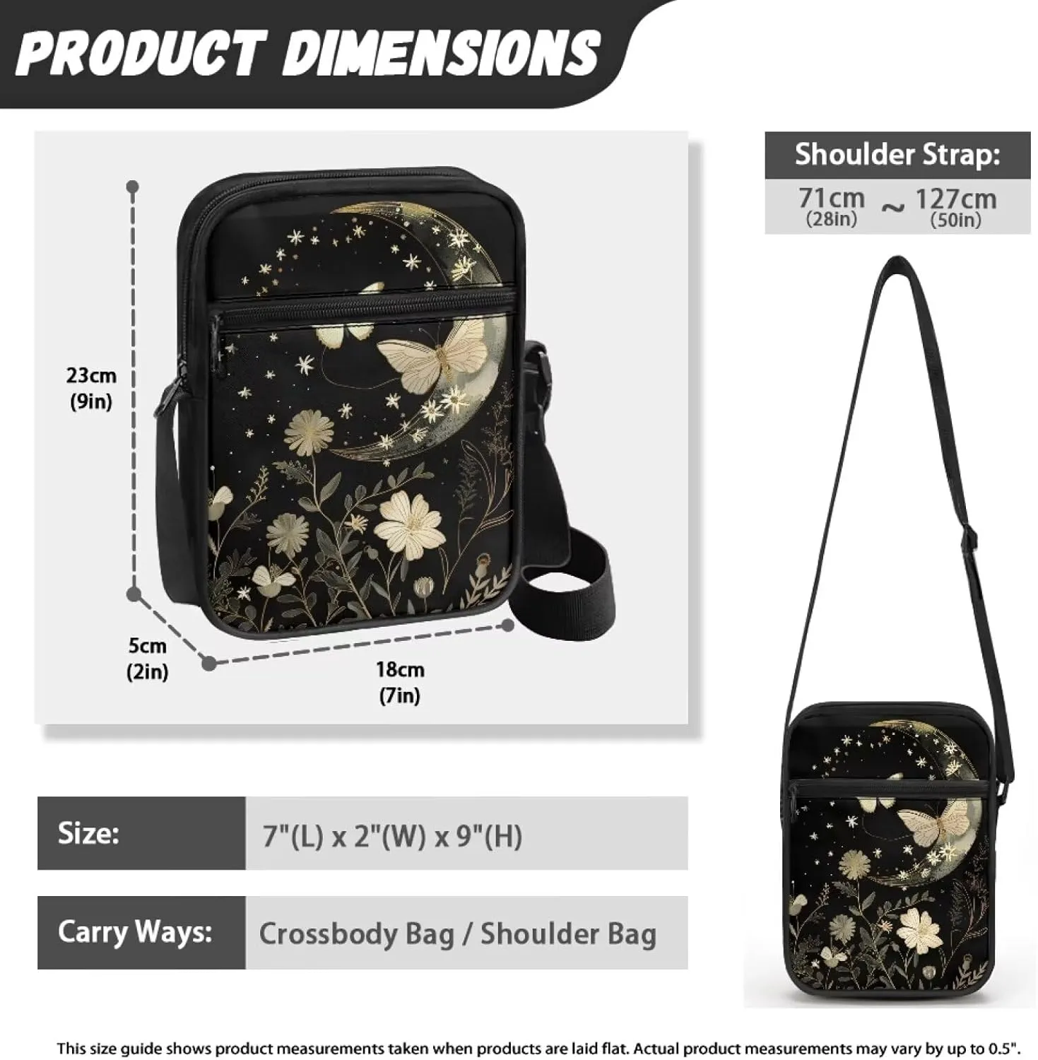 TODIYADDU Shoulder Bag for Women Crossbody Sling Bag Fashion Messenger Bag Small Cell Phone Purse Holder Wallet Nice Gifts