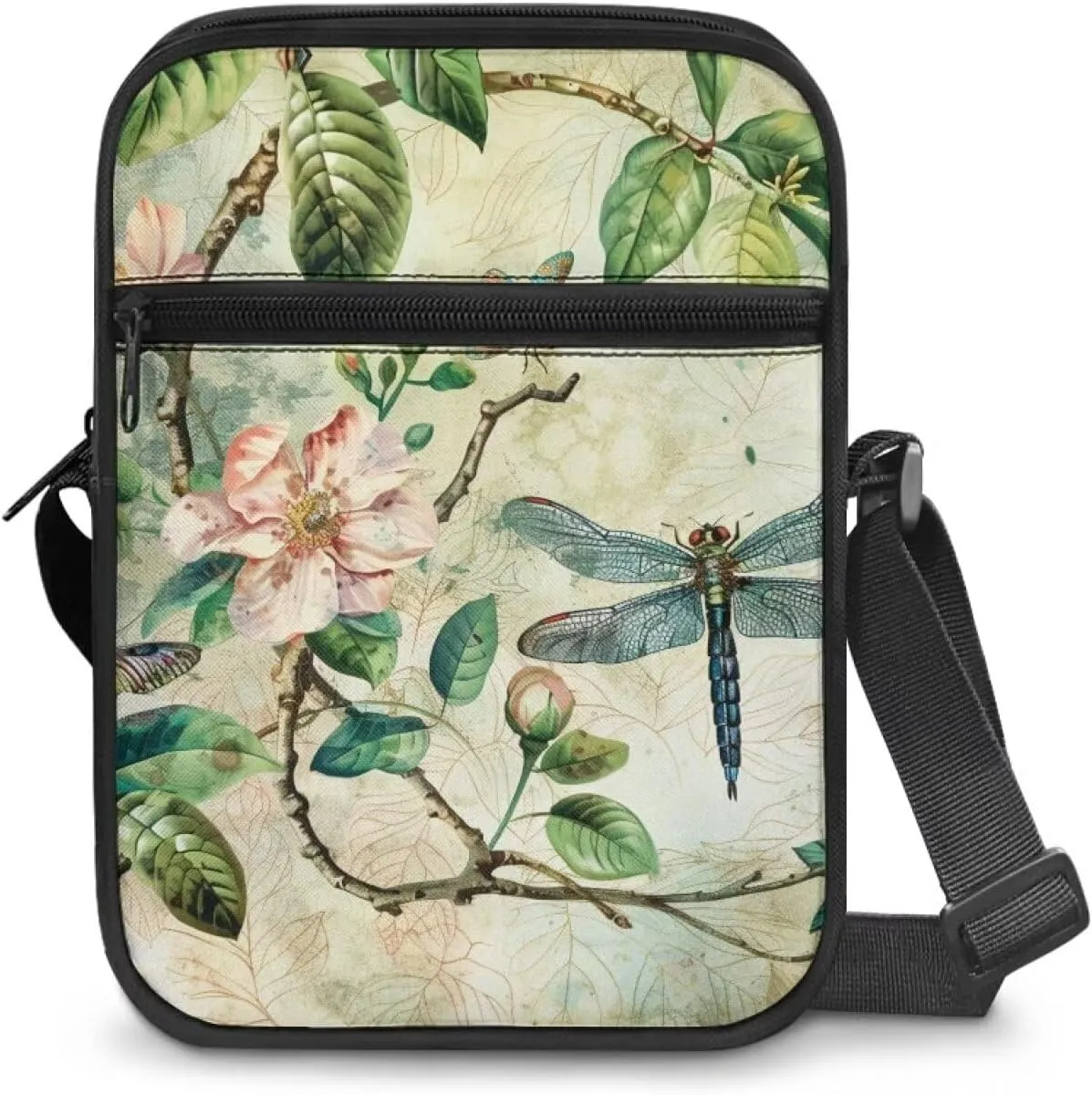TODIYADDU Trendy Messenger Bag for Women Men Mini Shoulder Bag with Front Pocket Sling Purse Chest Bag for Small Items Gifts