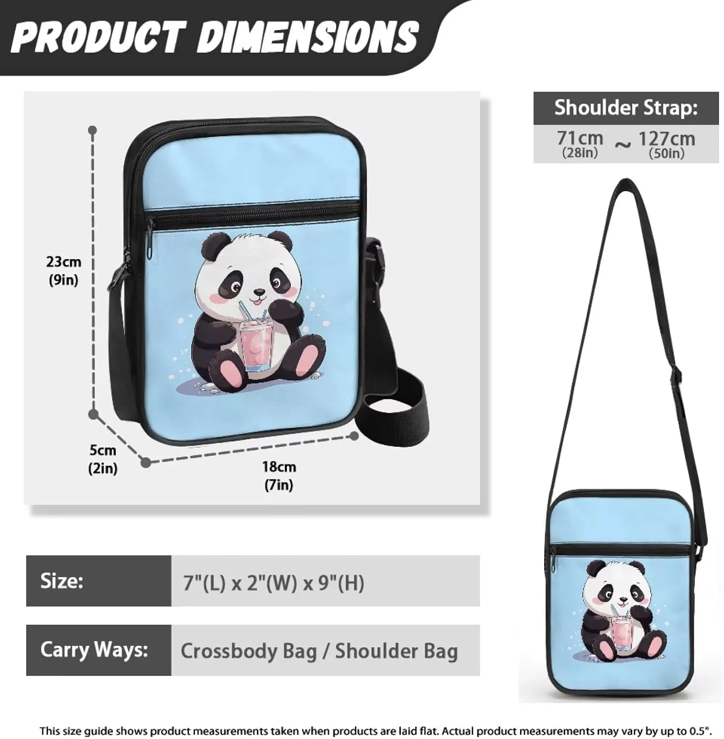 TODIYADDU Trendy Messenger Bag for Women Men Mini Shoulder Bag with Front Pocket Sling Purse Chest Bag for Small Items Gifts
