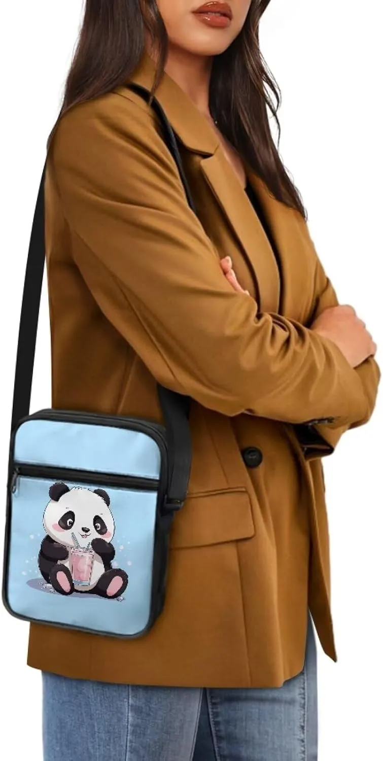 TODIYADDU Trendy Messenger Bag for Women Men Mini Shoulder Bag with Front Pocket Sling Purse Chest Bag for Small Items Gifts