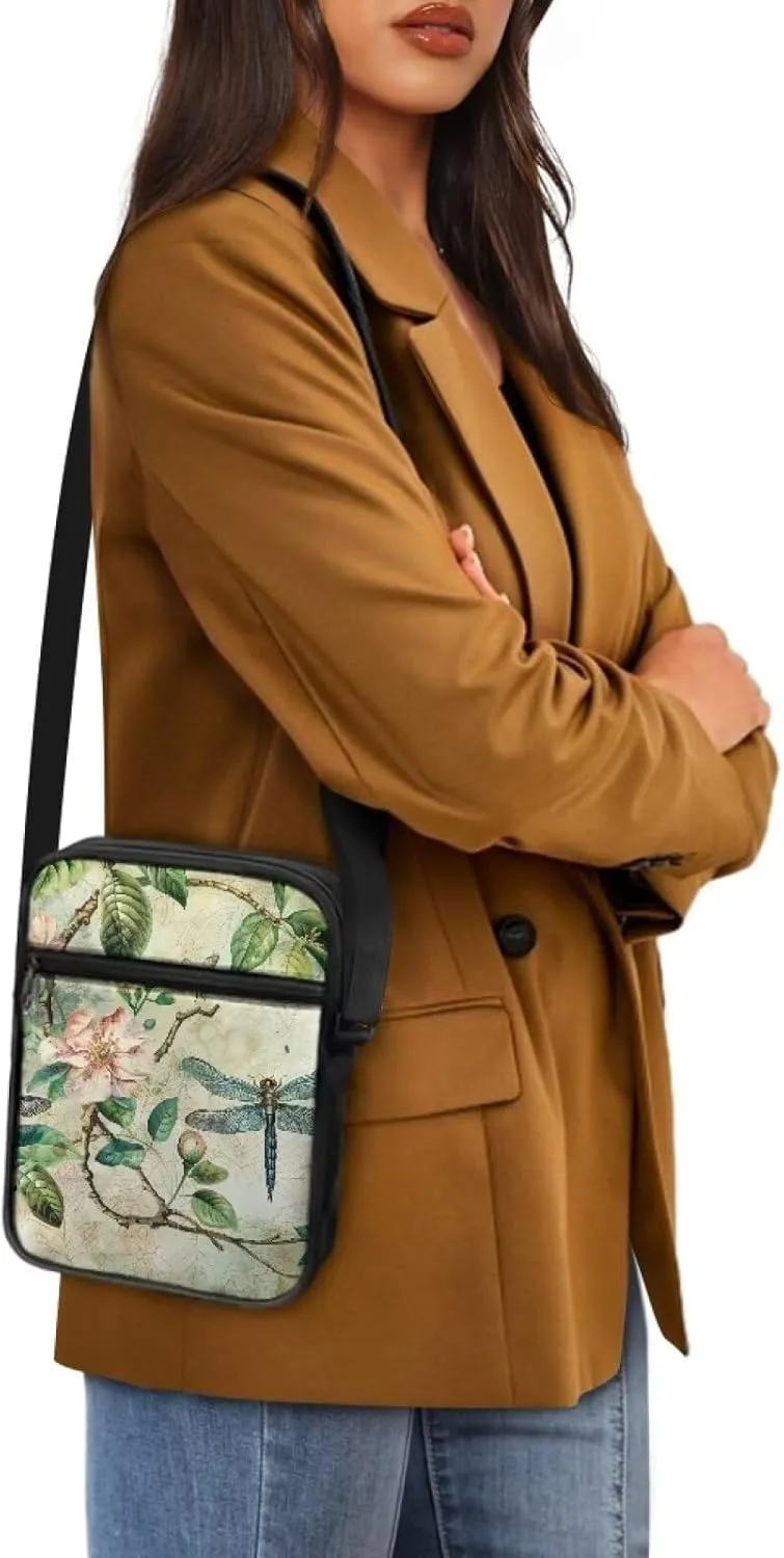 TODIYADDU Trendy Messenger Bag for Women Men Mini Shoulder Bag with Front Pocket Sling Purse Chest Bag for Small Items Gifts