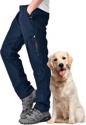 Toomett Men's hiking Snow Pants Skiing Winter Insulated Fleece lined Outdoor Water Repellent camping,walking,fishing