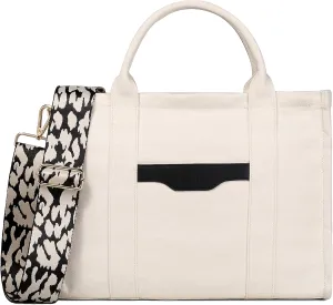 Tote Bag for Women Canvas Zip Top Handle Women's Handbag Multi Pockets Travel Crossbody Shoulder Bag