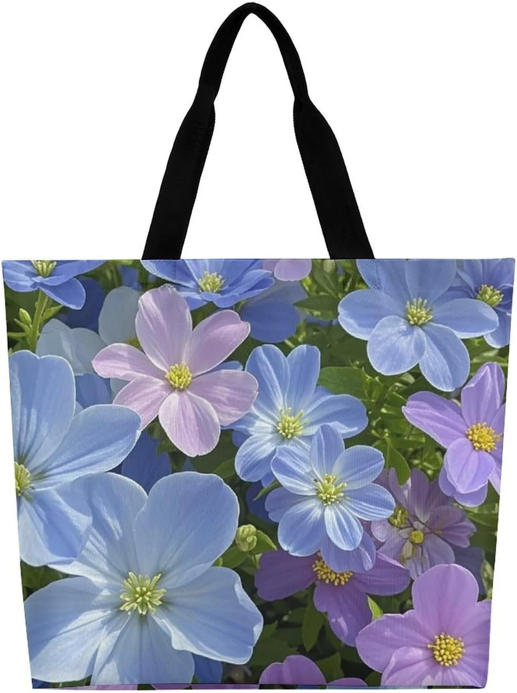 Tote Bag for Women Large Capacity Tote Bags Blue Fruit Pattern Handbag Crossbody Bag Shopping Bags Shoulder Bag