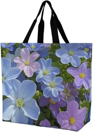 Tote Bag for Women Large Capacity Tote Bags Blue Fruit Pattern Handbag Crossbody Bag Shopping Bags Shoulder Bag