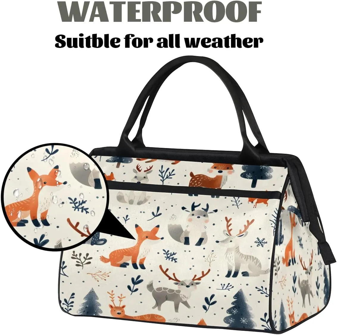 Tote Bag for Women, Lightweight Tote Bag with Zipper, Large Shoulder Bag Handbag for Travel, Work