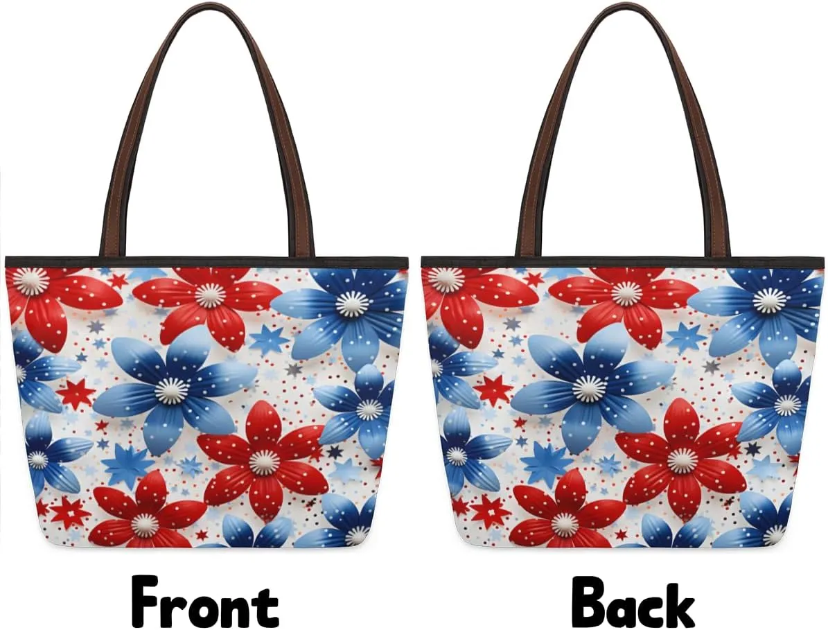 Tote Bag for Women with Zipper Large Capacity Top Handle Casual Shoulder Bag Handbag Reusable Shopping